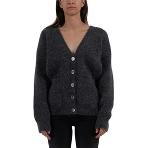 Alessandra Rich, Dames, Truien, Grijs, Maat: 2XS Mohair,