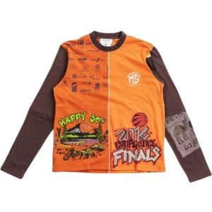 Marine Serre, Heren, Jassen, Oranje, Maat: M Katoen,