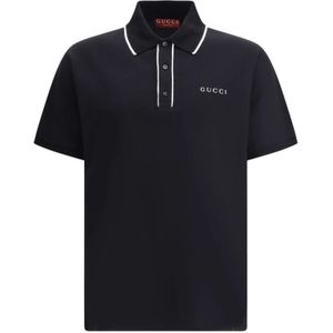 Gucci, Heren, Tops, Zwart, Maat: M Katoen,