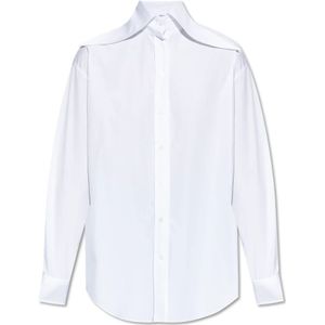 Alexander McQueen, Dames, Blouses & Shirts, Wit, Maat: XS Katoen,