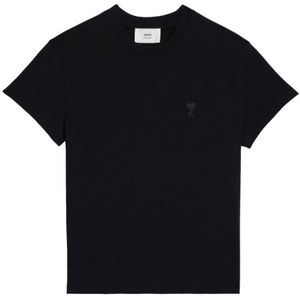 Ami Paris, unisex, Tops, Zwart, Maat: 2XL Katoen,