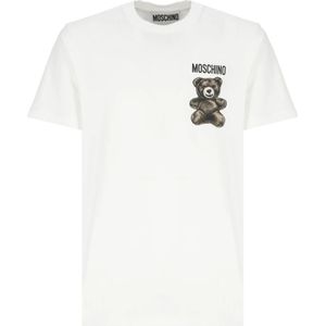 Moschino, Heren, Tops, Wit, Maat: XS Katoen,