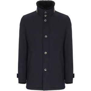 Herno, Heren, Jassen, Blauw, Maat: 2XL Wol,