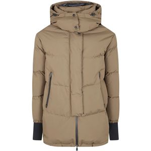 Herno, Dames, Mantels, Bruin, Maat: 2XS Leer,