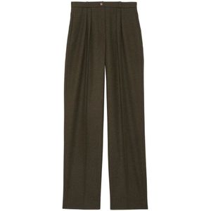 Ines de la Fressange Paris, Dames, Broeken, Groen, Maat: 2XS Wol,