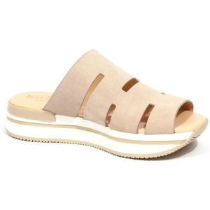 Hogan, Dames, Schoenen, Beige, Maat: 35 EU Suède,