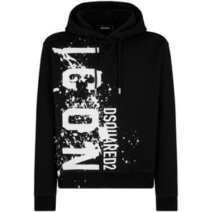 Dsquared2 - Icon Splash Cool Fit Hoodie - Zwart - Katoen