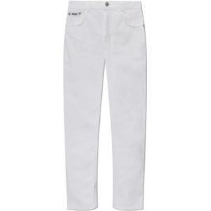 Moschino, Dames, Jeans, Wit, Maat: XS Katoen,