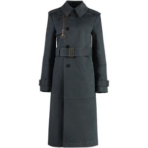 Burberry, Dames, Mantels, Grijs, Maat: XS Katoen,