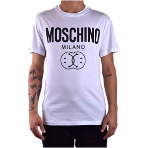 Moschino, Heren, Tops, Wit, Maat: L Katoen,