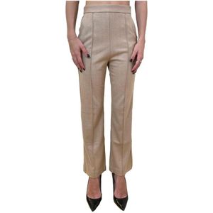 Max Mara, Dames, Broeken, Grijs, Maat: XS Viscose,