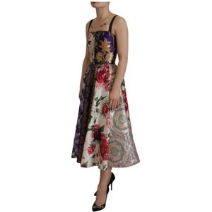 Dolce & Gabbana - Patchwork Multicolor - Zijden Jurk - Dames