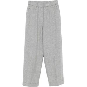 Peserico, Dames, Broeken, Grijs, Maat: S