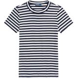Slim fit T-shirt van puur katoen met ronde hals