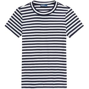 Slim fit T-shirt van puur katoen met ronde hals