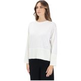 Armani Exchange - Ronde-hals Knitwear - Wit - Dames - 100% Wol