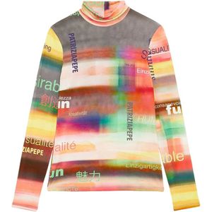 Patrizia Pepe, Dames, Truien, Veelkleurig, Maat: XS Poliester,