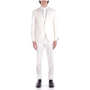 Tagliatore, Heren, Pakken, Beige, Maat: L Wol,