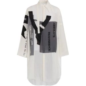 Yohji Yamamoto, Heren, Overhemden, Wit, Maat: L Katoen,