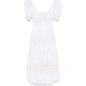 Charo Ruiz Ibiza, Dames, Jurken, Wit, Maat: M Katoen,