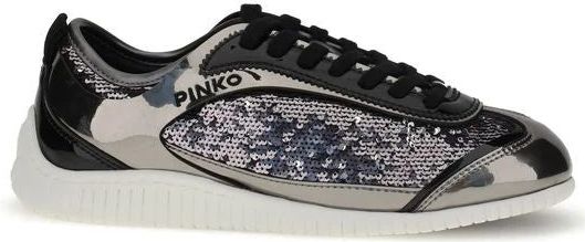 Pinko - Reby 10 - Sneakers - Zilver - Met Pailletten