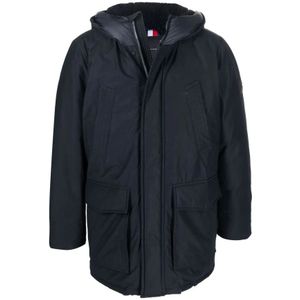 Tommy Hilfiger, Heren, Mantels, Blauw, Maat: M Katoen,