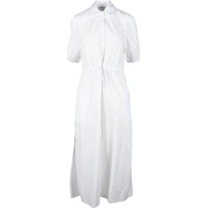 Patrizia Pepe, Dames, Jurken, Wit, Maat: 2XS Katoen,