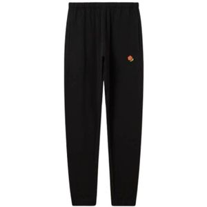 Kenzo, Heren, Broeken, Zwart, Maat: XS Fleece,