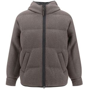 Brunello Cucinelli, Dames, Jassen, Bruin, Maat: XS Viscose,