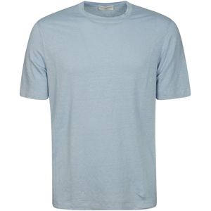 Filippo De Laurentiis, Heren, Tops, Blauw, Maat: S Linnen,