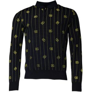 Dolce & Gabbana, Heren, Truien, Zwart, Maat: M Wol,