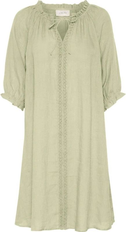 Tuniekjurk - Effen - Linnen - Driekwart Mouw - Losse Pasvorm