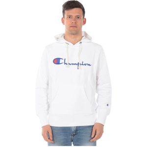 Champion, Heren, Sweatshirts & Hoodies, Wit, Maat: XL Katoen,