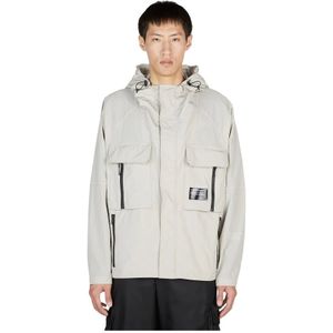 Moncler, Heren, Jassen, Grijs, Maat: M