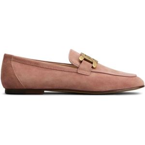 Tod's Suede Moccasin Kate , Pink , Dames , Maat: 38 1/2 EU