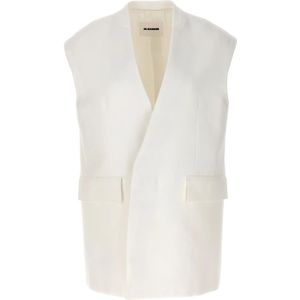 Jil Sander, Dames, Jassen, Wit, Maat: XS Katoen,