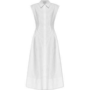 Sportmax, Dames, Jurken, Wit, Maat: XS Katoen,