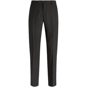 Boggi Milano - Wasbare Wollen Stretch Broek - Zwart - Heren