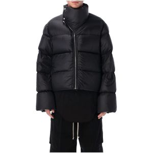 Rick Owens, Heren, Jassen, Zwart, Maat: XL Nylon,