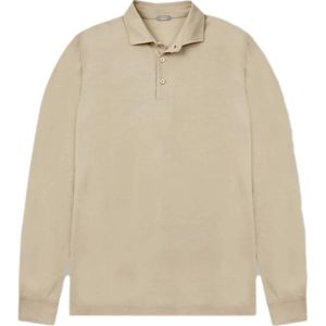 Zanone, Heren, Tops, Beige, Maat: 2XL Katoen,