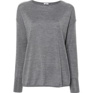 Aspesi, Dames, Truien, Grijs, Maat: 2XS Wol,