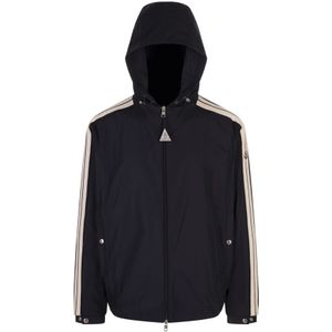 Moncler, Heren, Jassen, Blauw, Maat: M Poliester,