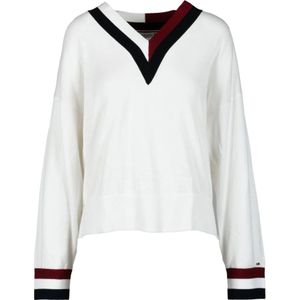 Tommy Hilfiger, Dames, Truien, Wit, Maat: M Katoen,