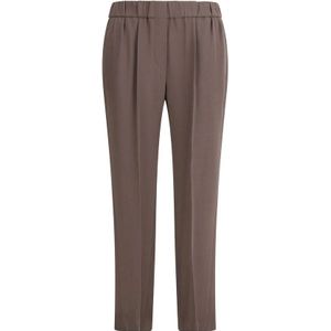 Brunello Cucinelli, Dames, Broeken, Bruin, Maat: XS Leer,