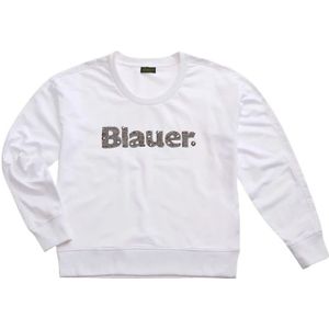 Blauer, Dames, Blouses & Shirts, Wit, Maat: L Katoen,