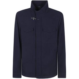 Fay, Heren, Jassen, Blauw, Maat: XL Katoen,