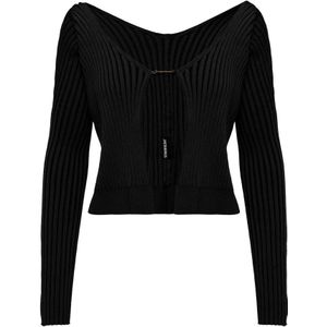 Jacquemus, Dames, Truien, Zwart, Maat: M