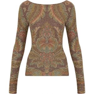 Etro, Dames, Tops, Veelkleurig, Maat: XS Leer,