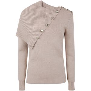 Rabanne, Dames, Truien, Beige, Maat: M Wol,