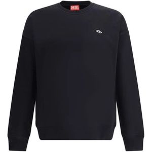 Diesel, Heren, Sweatshirts & Hoodies, Zwart, Maat: XL Katoen,